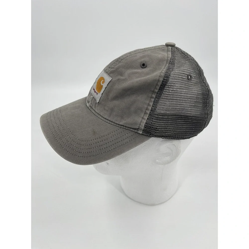 Carhartt Patch Hat Spell Out Script Logo Mesh Snap Back Trucker Baseball Dad Cap